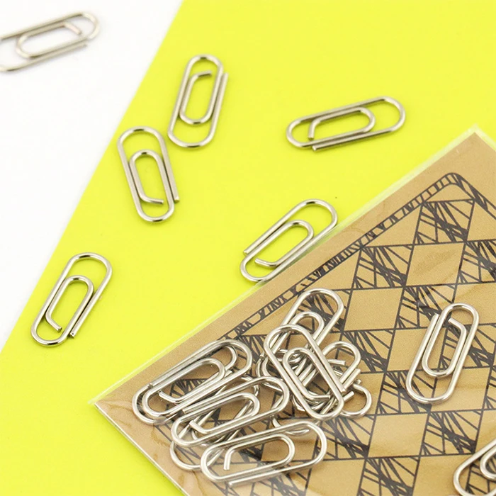 Cute Effective Office Supplies Mini 15mm Silver Color Clip Bookmark Metal Office Accessories Small Paper Clips Patchwork Clip