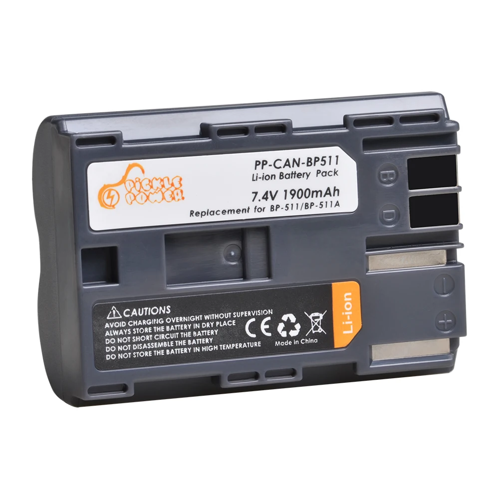
BP-511 BP511 for Canon G6 G5 G3 G2 G1 EOS 300D 50D 40D 30D 20D 5D Rechargable Digital Camera Battery BP-511 