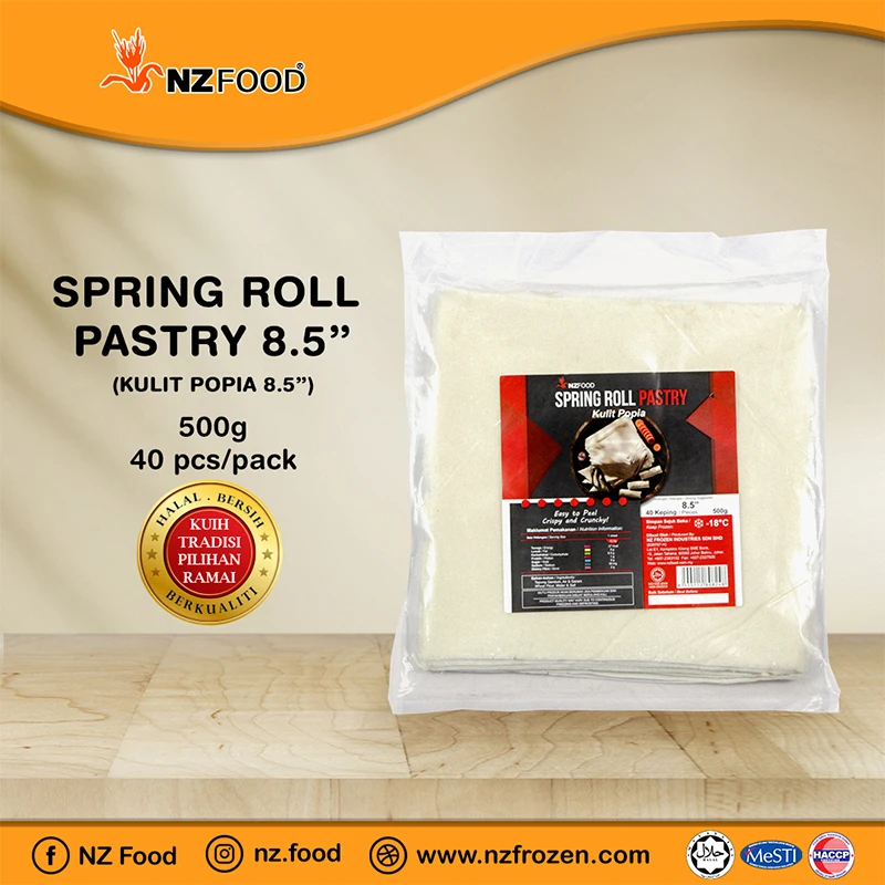 High Quality Factory Price Easy to Peel NZ Spring Roll Pastry 8.5  A Crunchy and Delicious Snack Made in Malaysia
