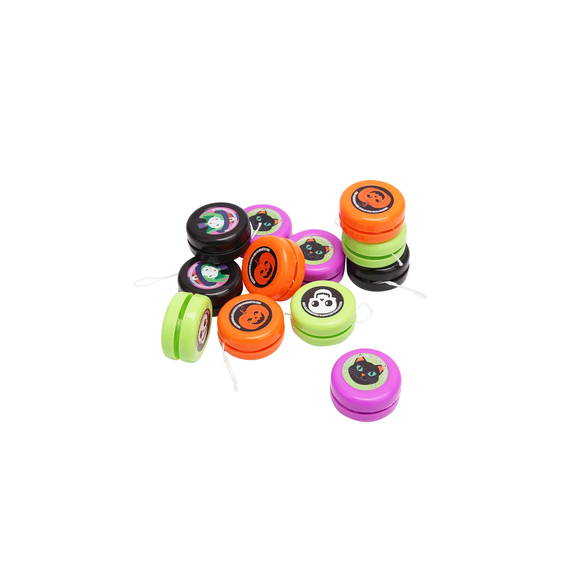 YoYo Ball Party Pack of 12 for Halloween Party Favors Gifts Halloween Plastic Entertaining Responsive Yo Yo Ball for Kids Begi