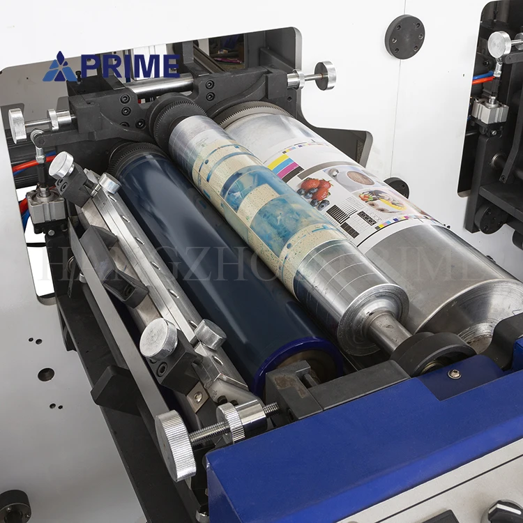 3 Inch air Shaft Pvc Shrink Plastic Film Paper Bag Label Flexo Printing Machine, LED UV Oven Sticker Flexographic Press Printer