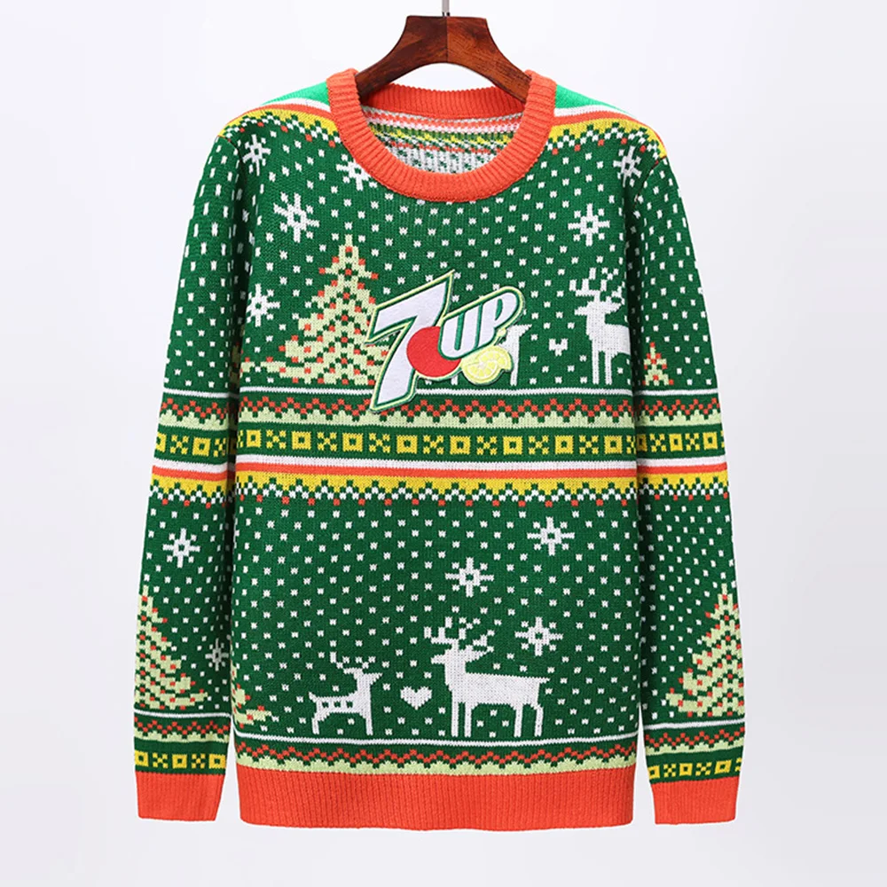 
Custom design 2021 New style sweater for Christmas 100% cotton crew neck mens ugly christmas sweaters 
