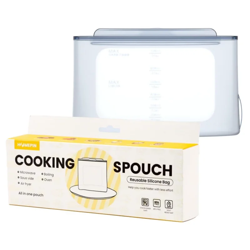 Customized transparent 750ml 1500ml sealing clips silicone food snack organiser reusable food storage bags