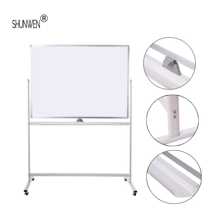 Dry Erase Whiteboard With Stand KBW Adjustable Height 360 Reversible Double Sided Magnetic
