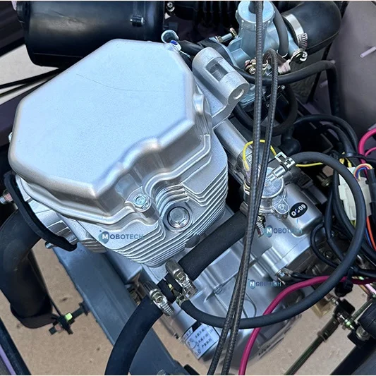 Continuously variable speed three-wheeled motorcycle for the elderly, gasoline-powered