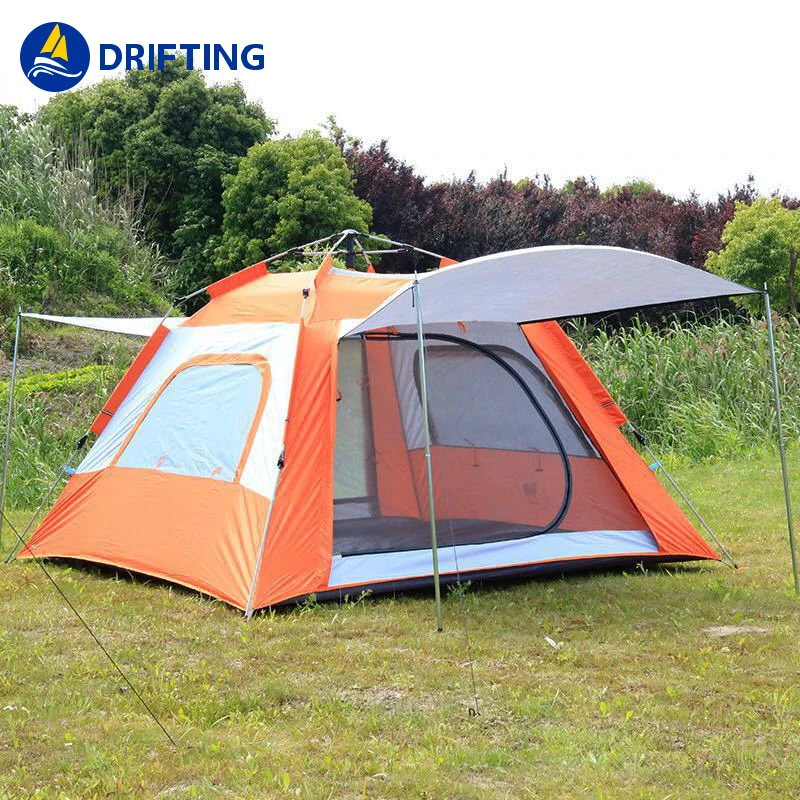 Outdoor four-sided ventilation automatic speed open beach camping rainproof 3 season 3-4 person camping tent