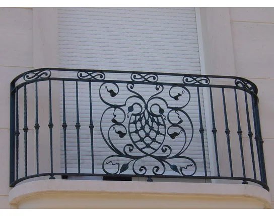 Hot sale black metal railings wrought iron juliet balcony railings designs