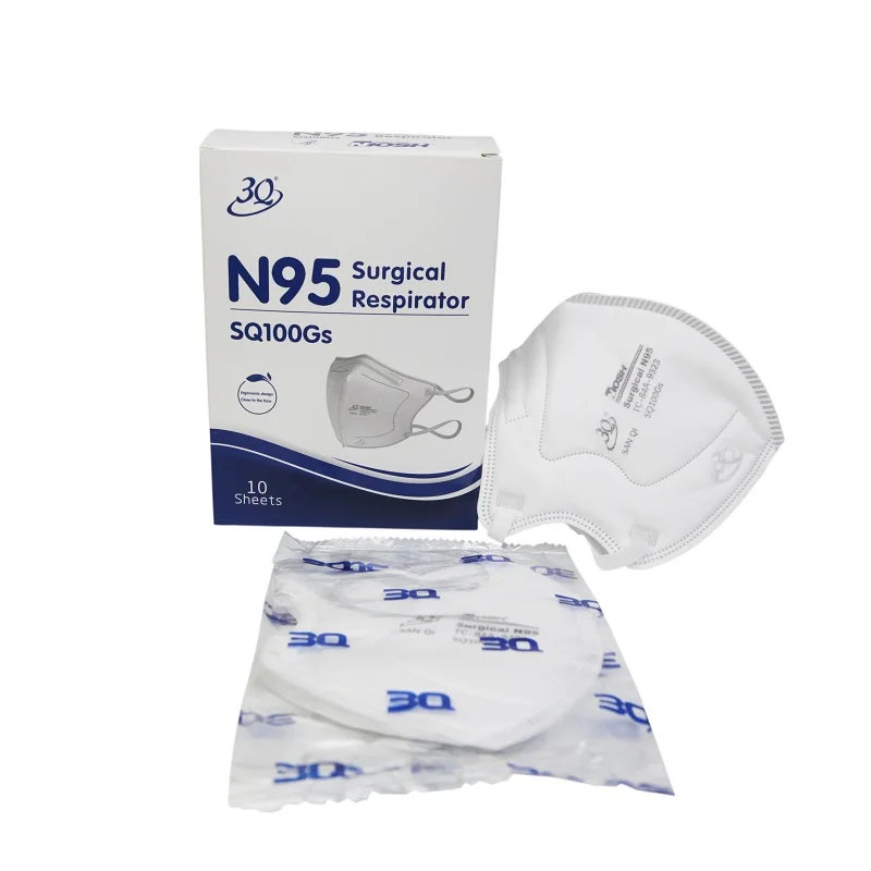 N95mask Folded 42 CFR84 Standard NIOSH Anti Dust Hospital Protective OEM 5 Layers Facemask Disposable N95 Surgical Respirator