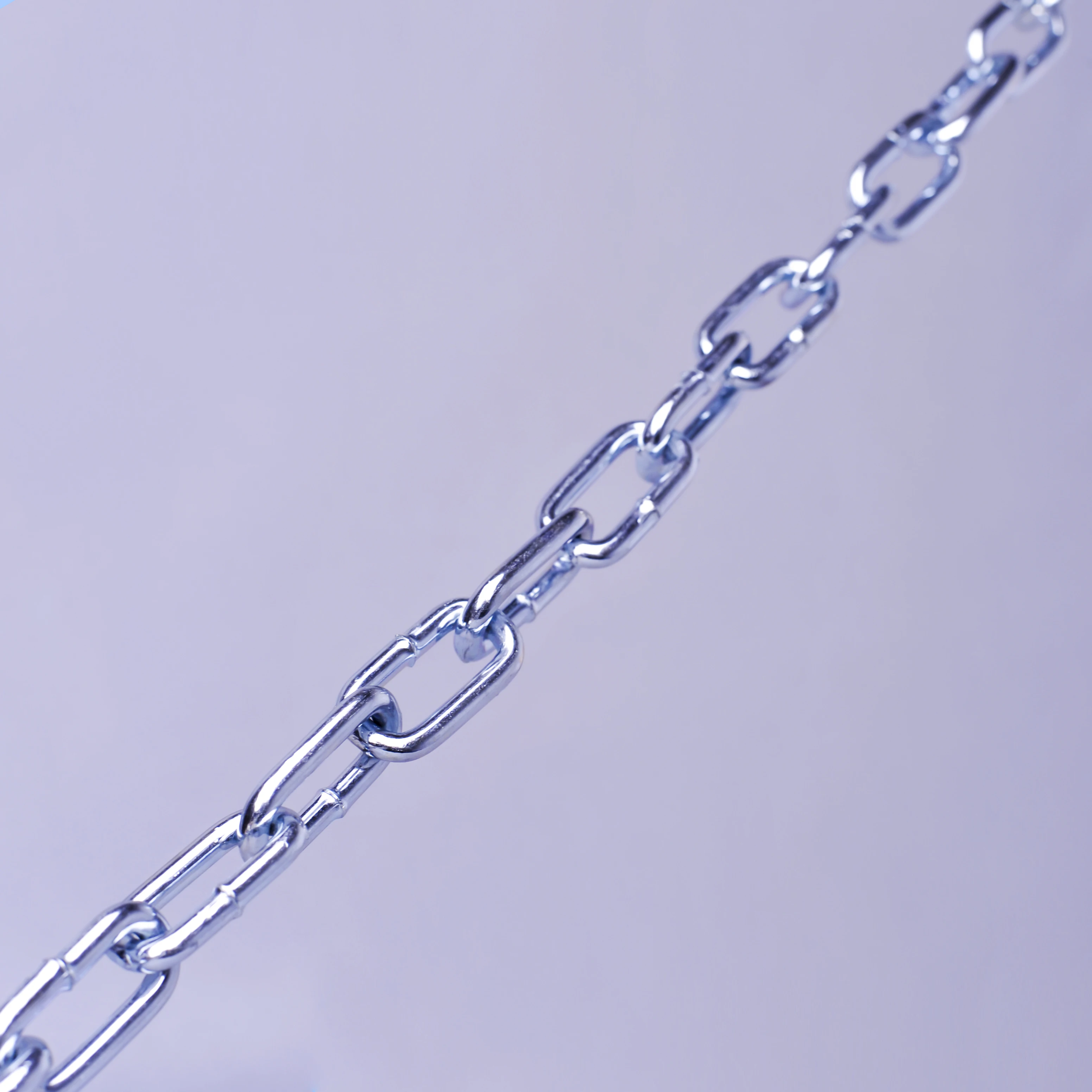 High Polished 304/316 Stainless Steel Long Link Chain DIN 763 Alloy Welded Structure with Zinc Finish