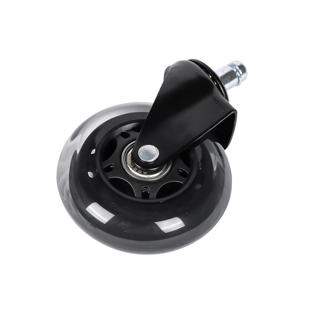 Factory Heavy Duty 2 Inch Mute PU Polyurethane Swivel Replacement Transparent Caster Chair Wheels For Office Chair