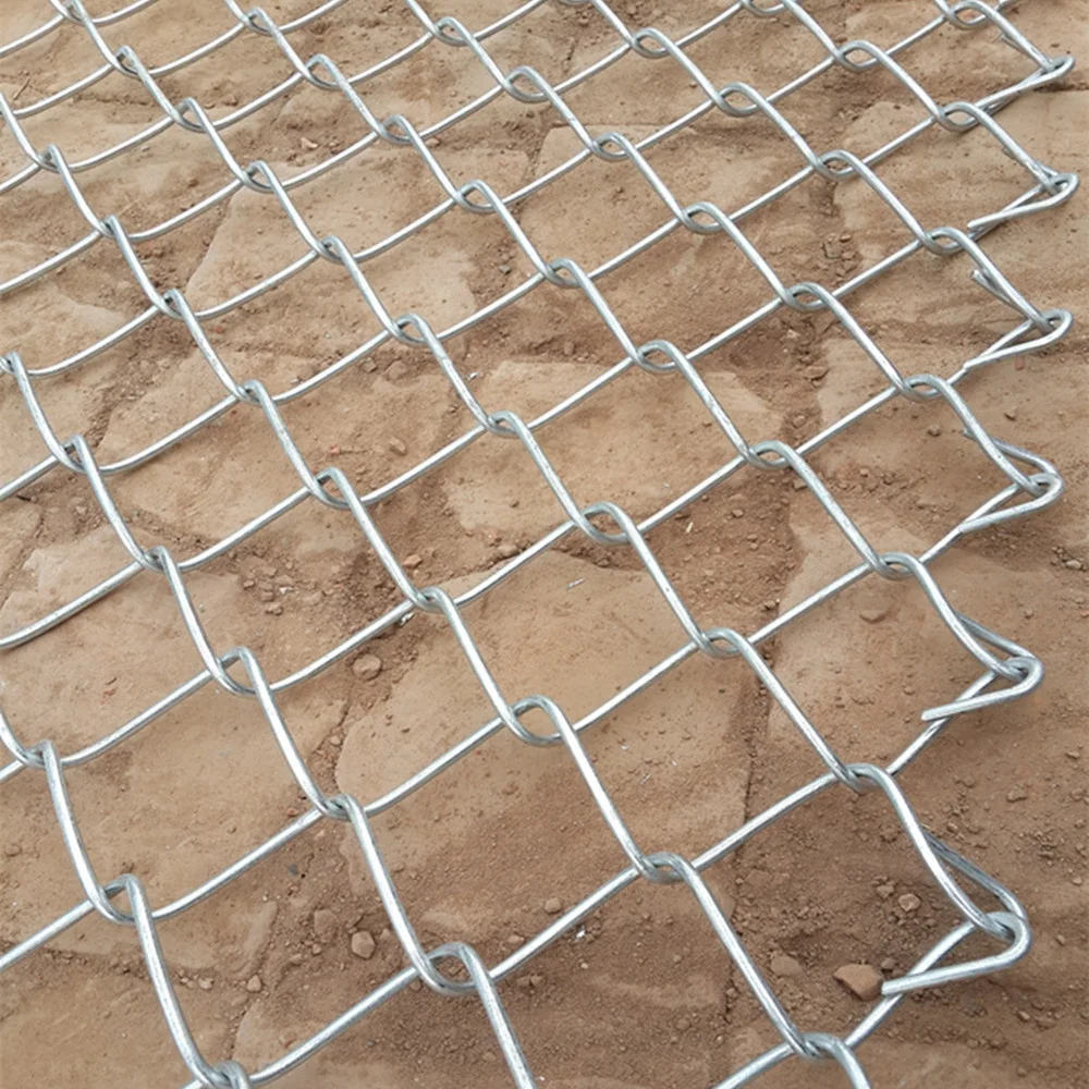 high quality 9 gauge x 2 inch chain link fence fabric PVC coated  diamond wire mesh