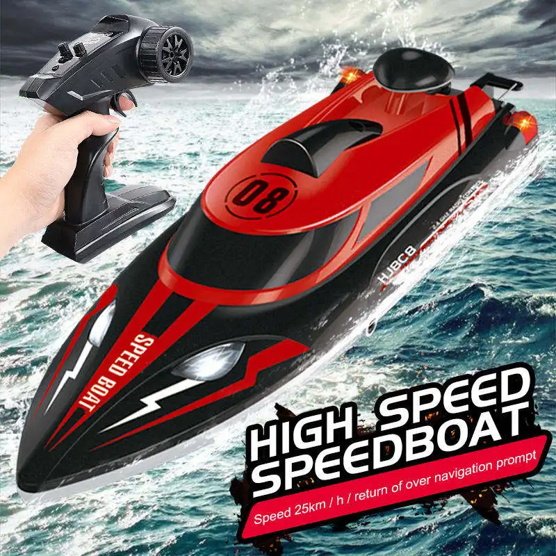 High Speed RC Racing Boat Water Toys Kit Electric Long Rang Remote Control Speedboat Toy For Kids Pool Outdoor Toys