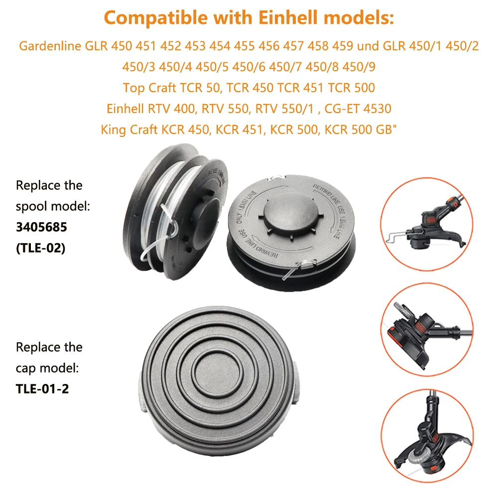 Factory Wholesale 3405685 Spare Line Spool GC-ET 4530 Black 4.2 cm*8.5 cm*8.5 cm Auto Feed Spool Line