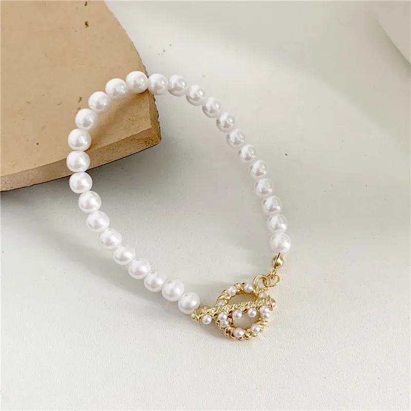New niche design elegant French retro baroque pearl bracelet ivory personality bracelet jewelry for women