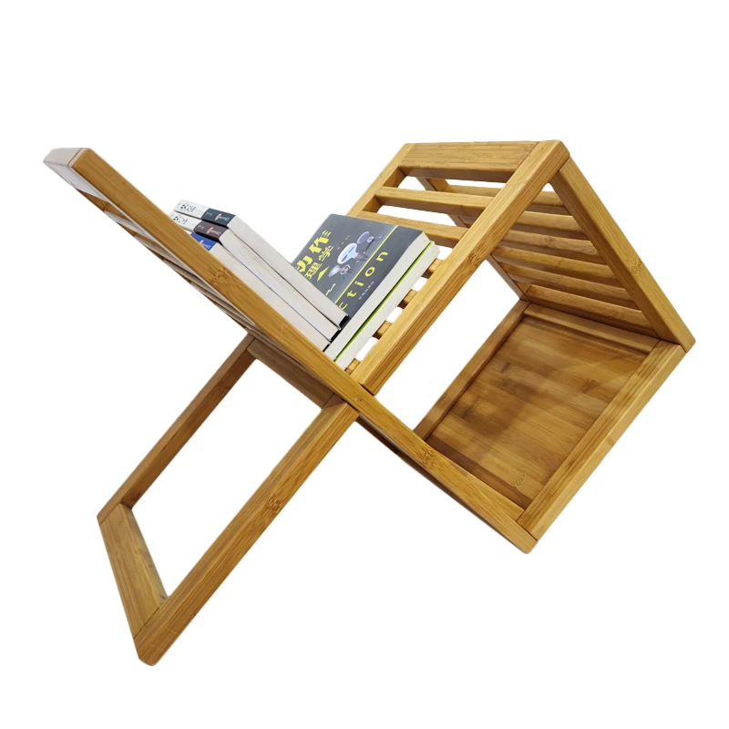 Little Fish Bookshelf Wooden cabinet bookshelf natural wood household high-quality books and newspaper racks