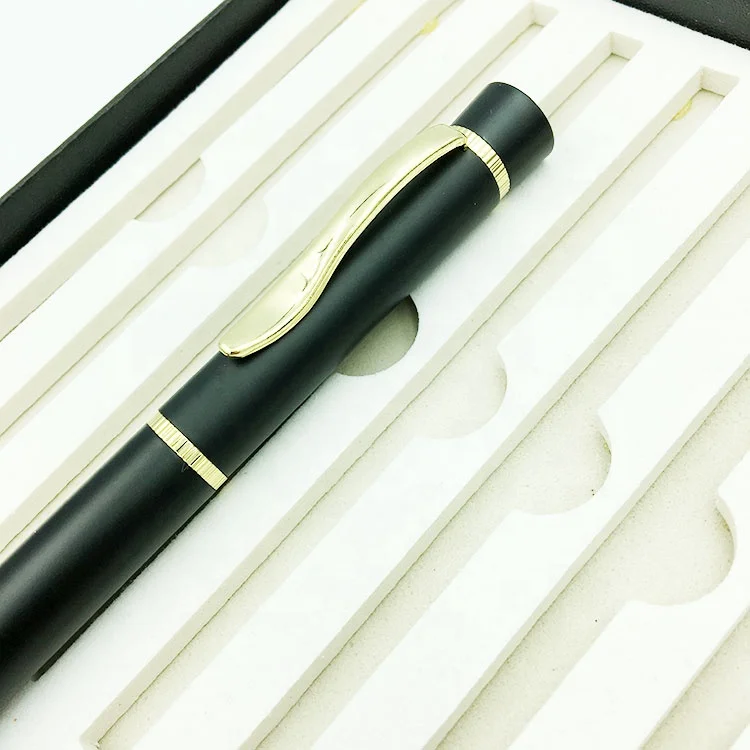 Promotional business souvenir corporate gift logo printed metal pen with box