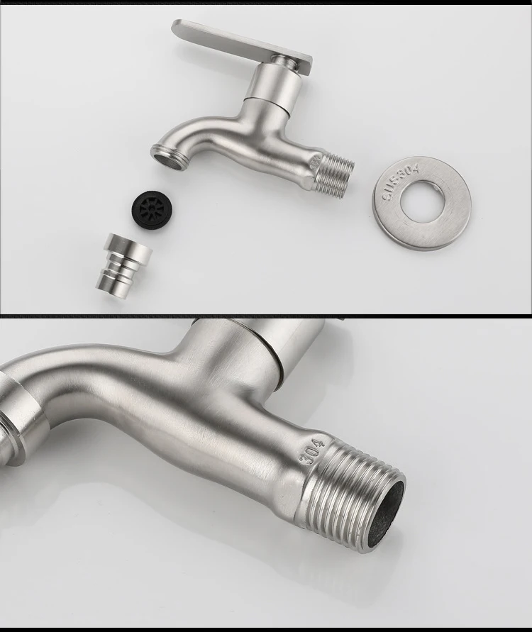 Stainless steel faucet OEM engineering external washing machine faucet