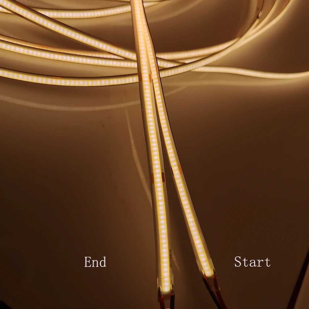 20 м яркая светодиодная лента Cob CRI>90 480 светодиодов 8 мм 24 В Вт постоянный ток дизайн для профессионального проекта