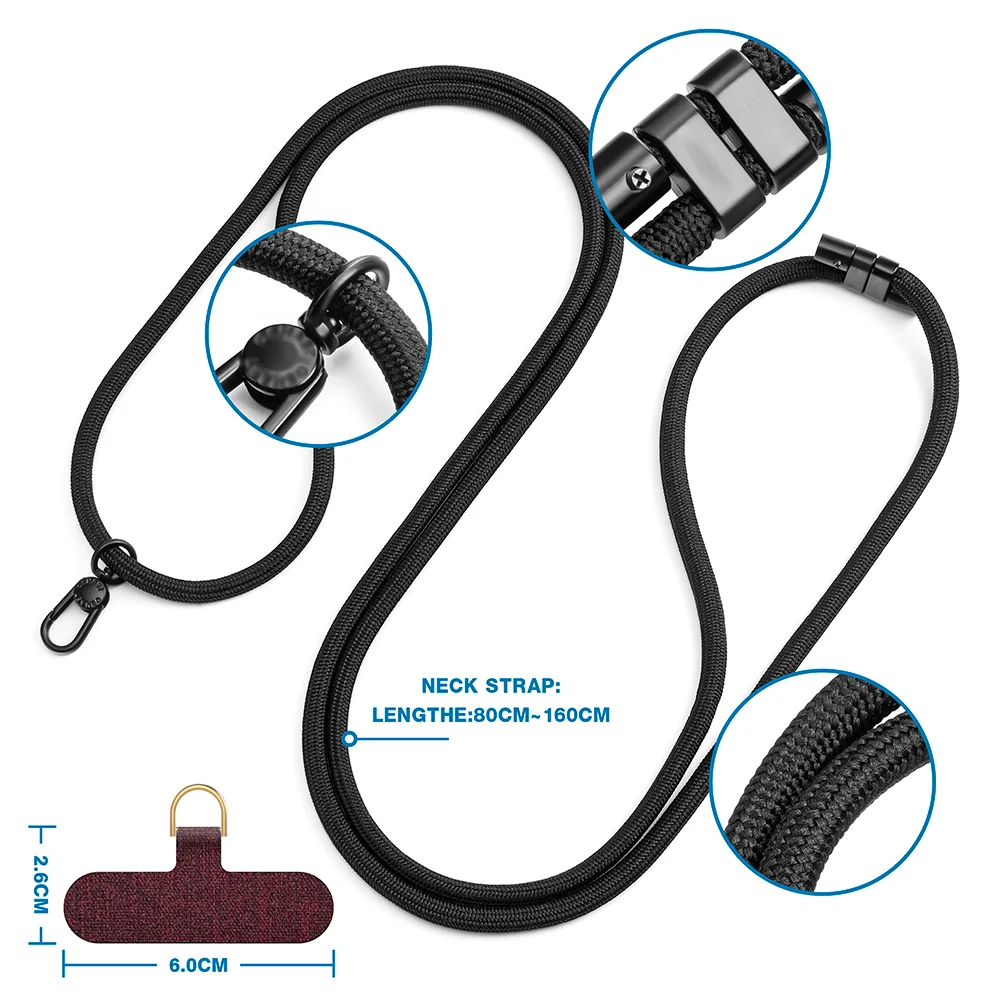 Cell Smartphone Phone Case Accessories Universal Crossbody Necklace Patch Strap Tab Lasso Tether Cell Mobile Phone Case Lanyard