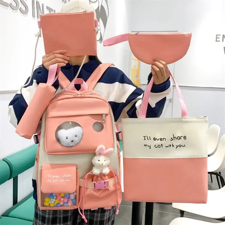 Schoolbag Female Primary School Students Grade 5 And Grade 6 Durable Dirt Resist Backpack School Bags