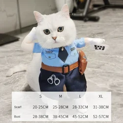 Funny Halloween pet suit doctor pirate dogs and cats upright pet costume