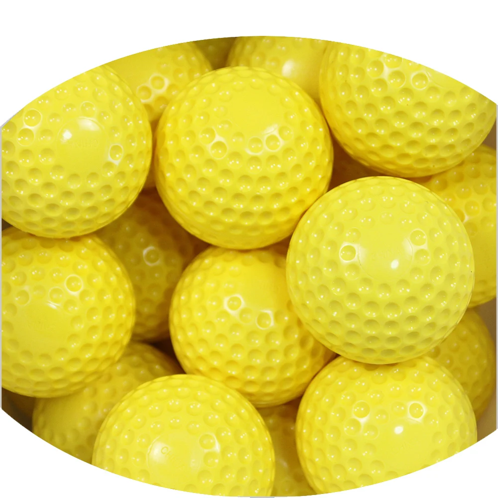 New products 12 inch yellow softball dimpled ball for pithching machine baseball balls dimple baseball