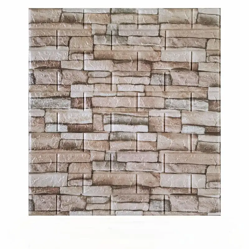 Wholesale pe peel and stick vinyl sticker 3d Home Decoration Waterproof 3d Wall Stickers brick wall paper foam wallpaper