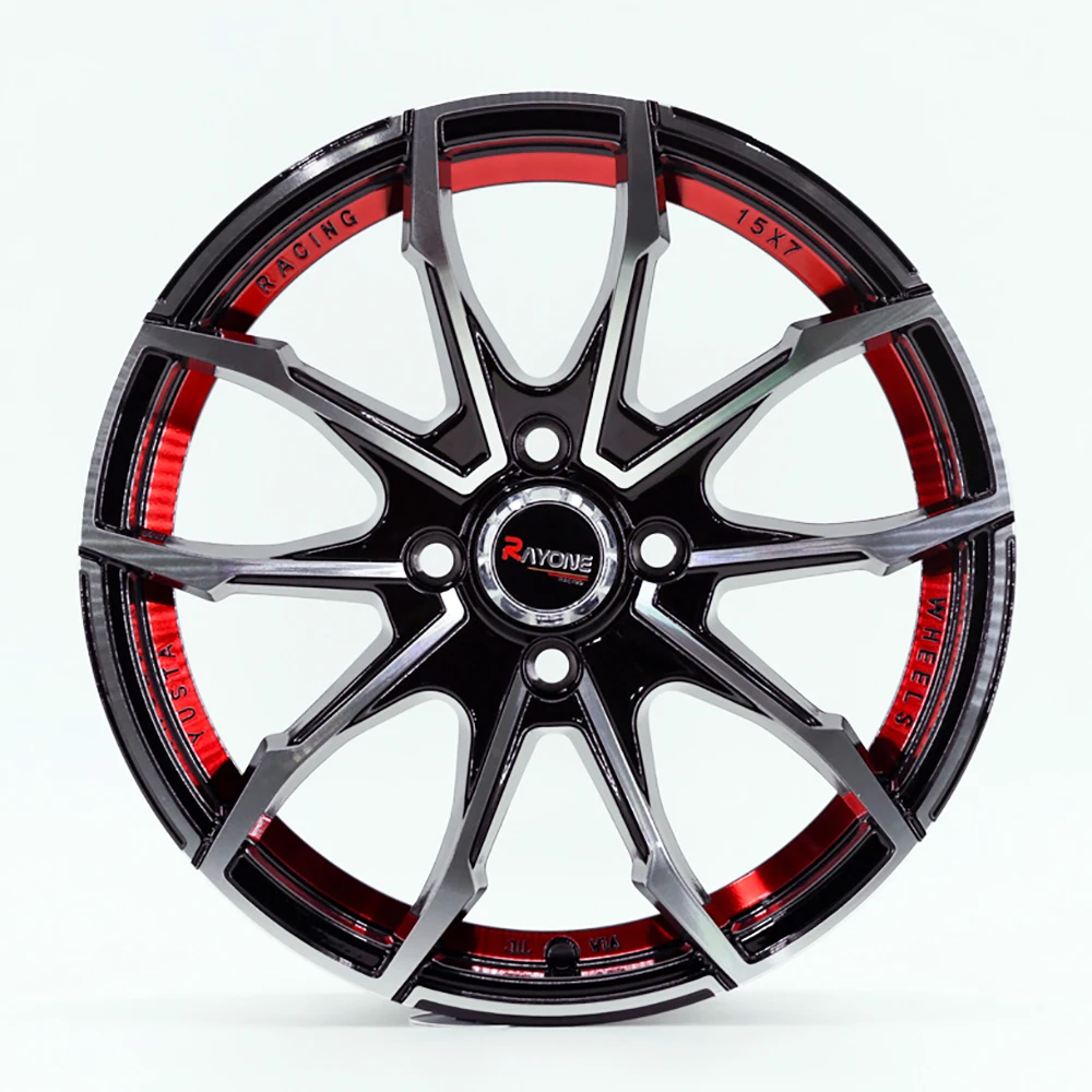 669 Factory Custom 15 Inch 4 Holes 4x100 Alloy Wheels For Passenger Car