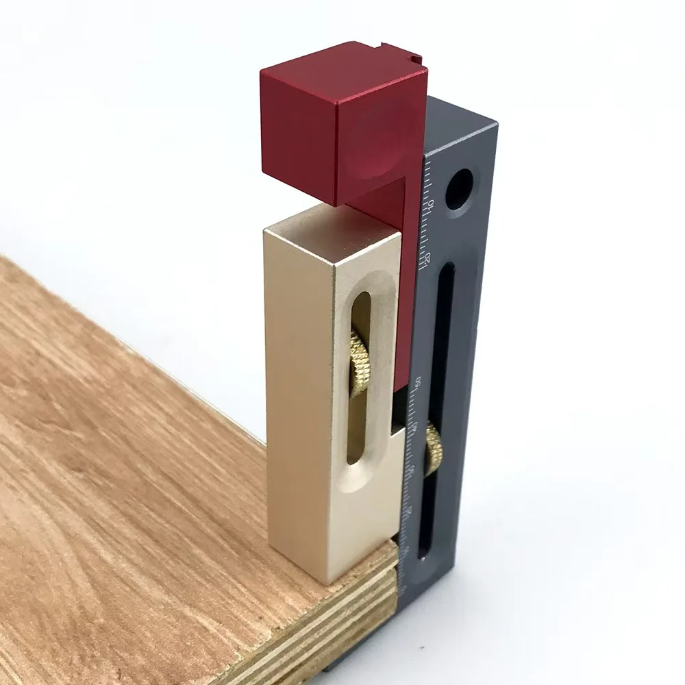 Table Saw Slot Adjuster Mortise Tenon Tool Movable Measuring Block Length Woodworking Tools