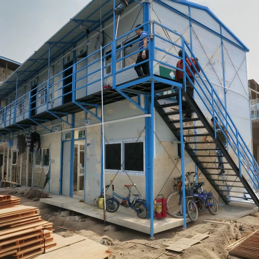 K Type Modular House and Car Garage Economical Labor Camp for Construction Sites Versatile Use for Warehouse Office Workshop