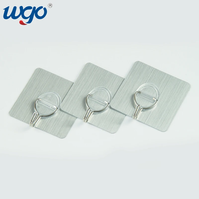 
Hanging Hook With Tape Novelty Hooks Plastic Wall Hook Removable No Residue Restickable Strong For Coat Hanger 