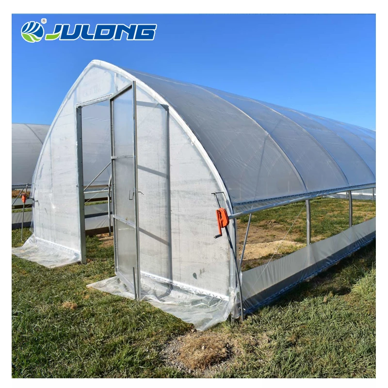 Single-span Green houses Grow Light Greenhouse For Bell Pepper Planting