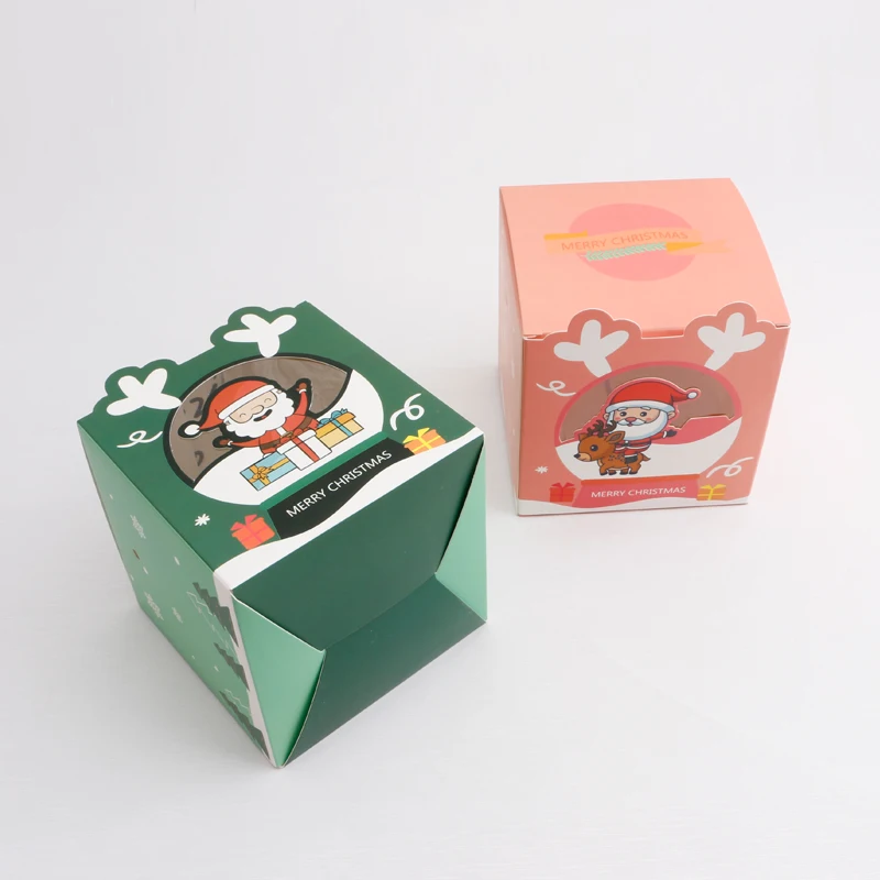 large merry christmas packaging luxury 3d gift candy set ornament storage boxes decorations clear lid with dividers