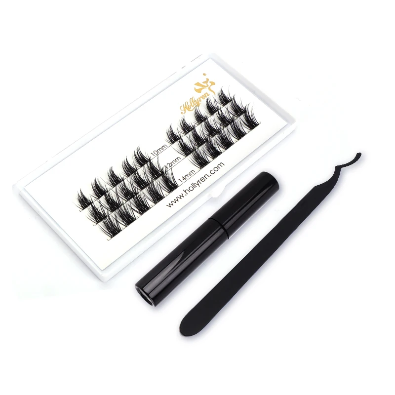 Custom Private Label Diy Eyelash Extension Clue Hollyren Wholesale Price Diy Self Application Lash Glue For DiyLash Cluster