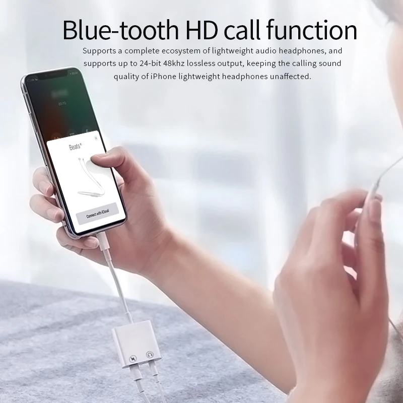 2 In 1 Capsule Double Jack Charging And Music Audio Adapter For Iphone 12 For Ipad