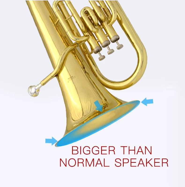 Factory Price Gold Lacquer  Brass Bb Professional  Euphonium Compensating