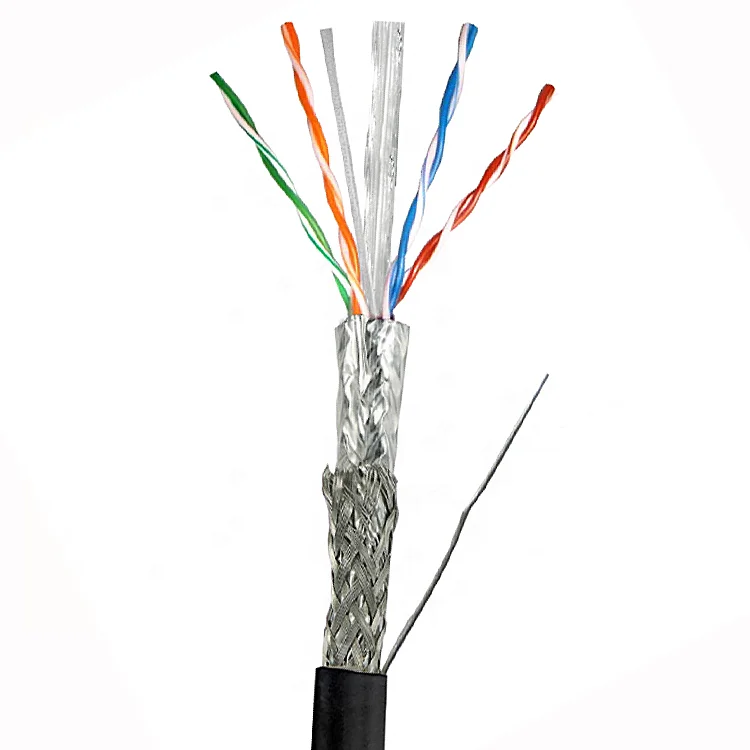 Сплошной медный провод 4x2x23AWG Cat6a Cat7 SFTP LSZH Ethernet системы кабель