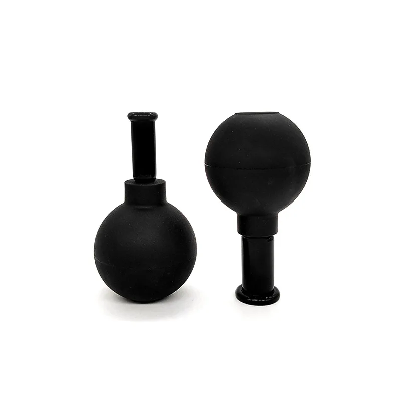 2 Pieces Set Anti Cellulite Vacuum Suction Cupping Suction Silicone Glass Face Facial Cupping Set For Face Massage