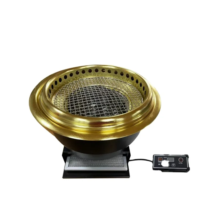Factory price equipment built in table electric restaurant round korean bbq grill