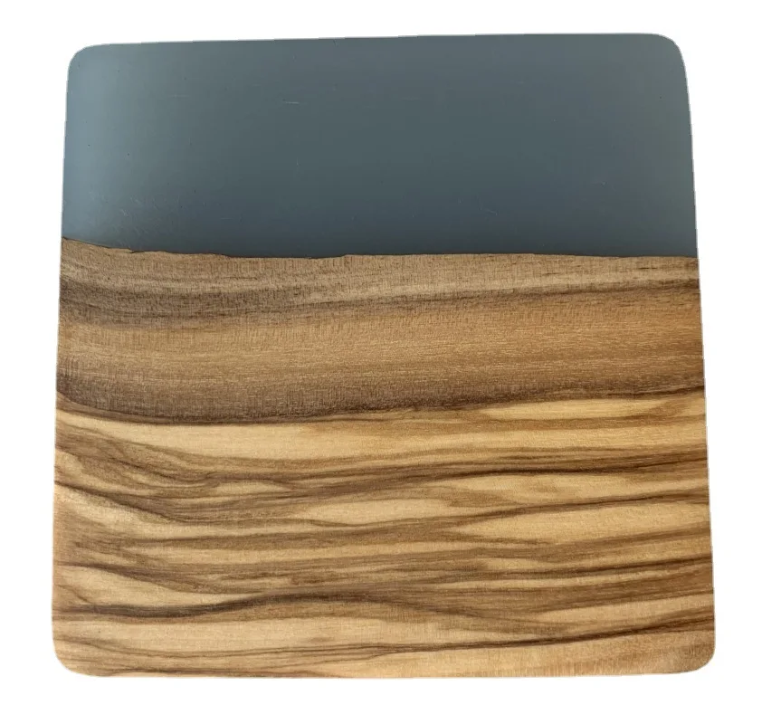 Handmade Olivia Wood and Epoxy Resin Coaster for Water Resistance,Easy Cleaning & No Stains