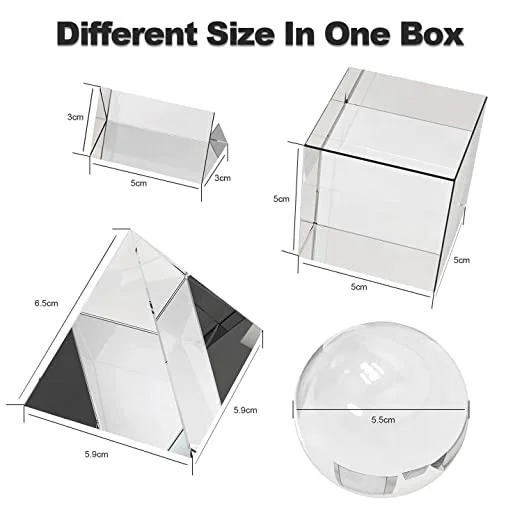 Jn K9 Optical Crystal Photography Prism Set Teaching Light Education Photography Gift Sets