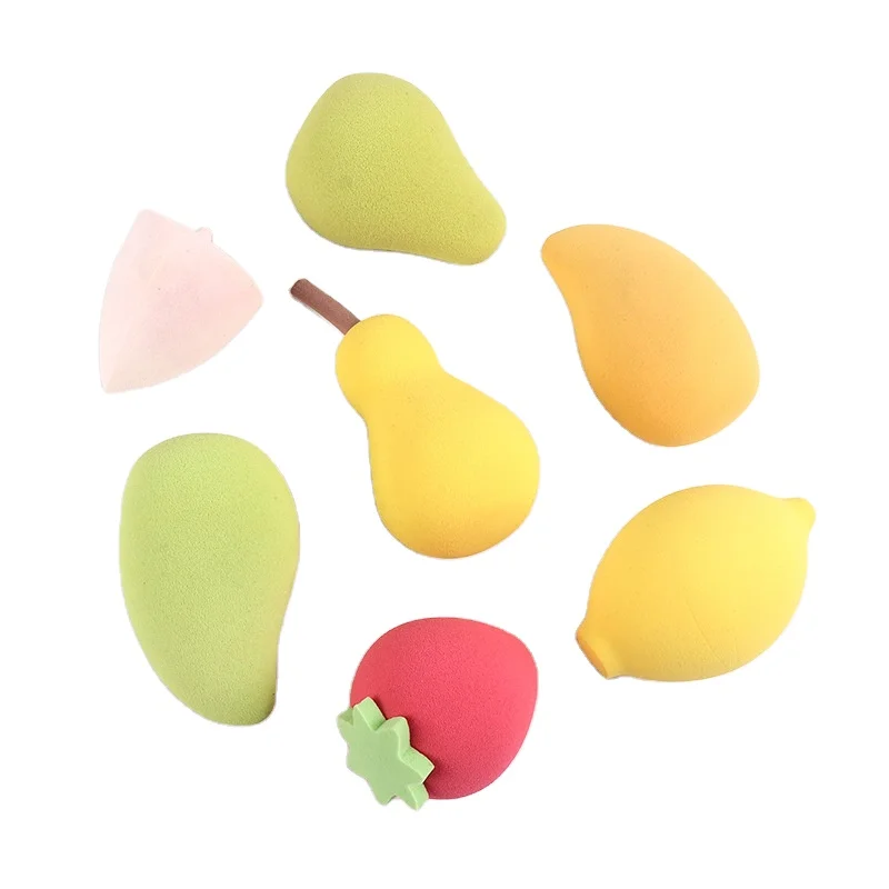 New super cute fruit series beauty egg, super soft and skin friendly sponge makeup puff customized wholesale