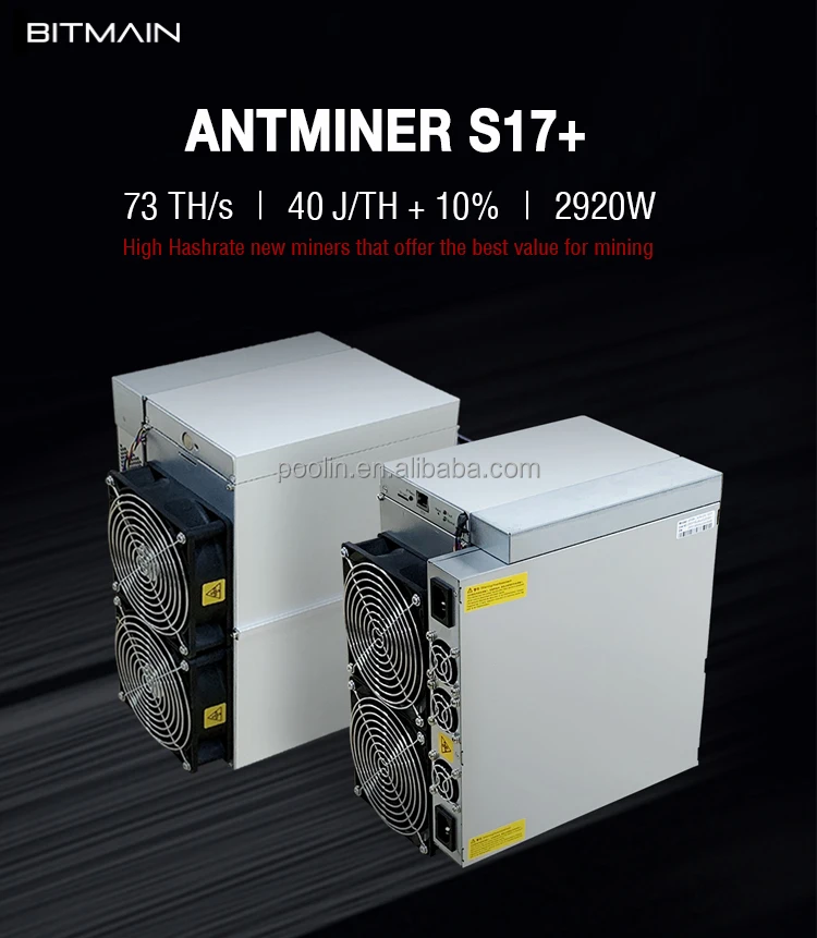  Low Price Of Brand New 2920W Poolin Standardized Mining Btc - Antminer S17 73T dr3 miner dr5