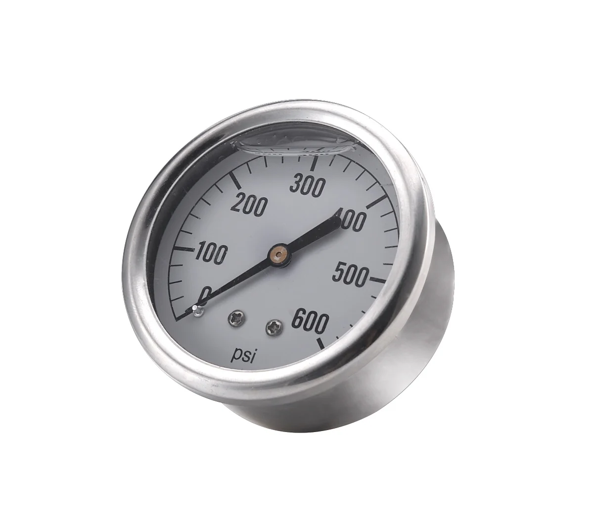 1.5' Half Stainless Steel Back Thread Type Liquid Filled Pressure Gauge