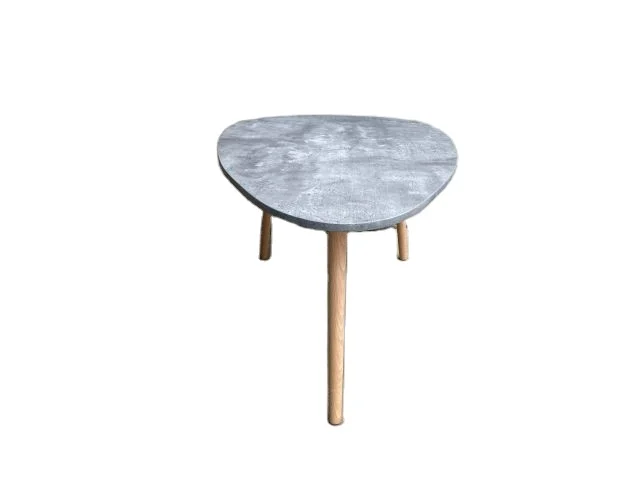 Nordic Leisure Low Height Furniture Design Triangle Tea Table Sets MDF Top Wooden Legs Coffee Table For Restaurant Coffee Shop