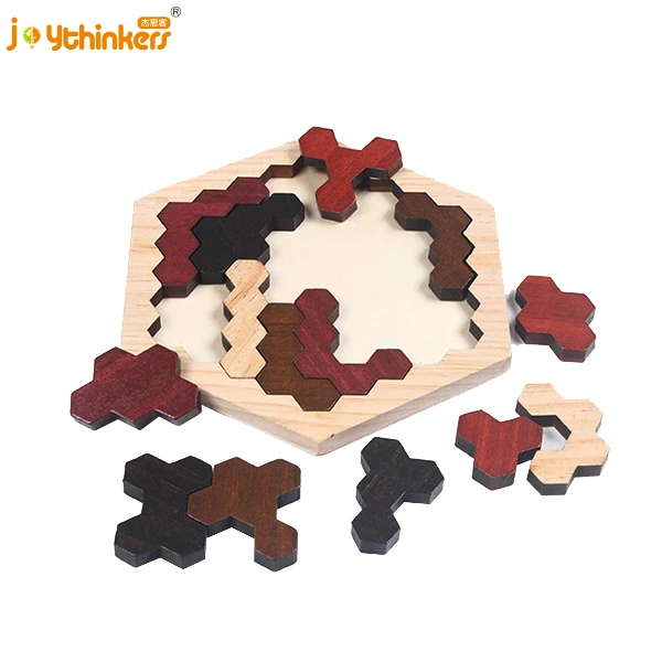 Montessori Wooden Toys Intellectual Development Gifts Kid Early Learning Toy Wooden 3D Tangram Puzzle Montessori Educational Toy