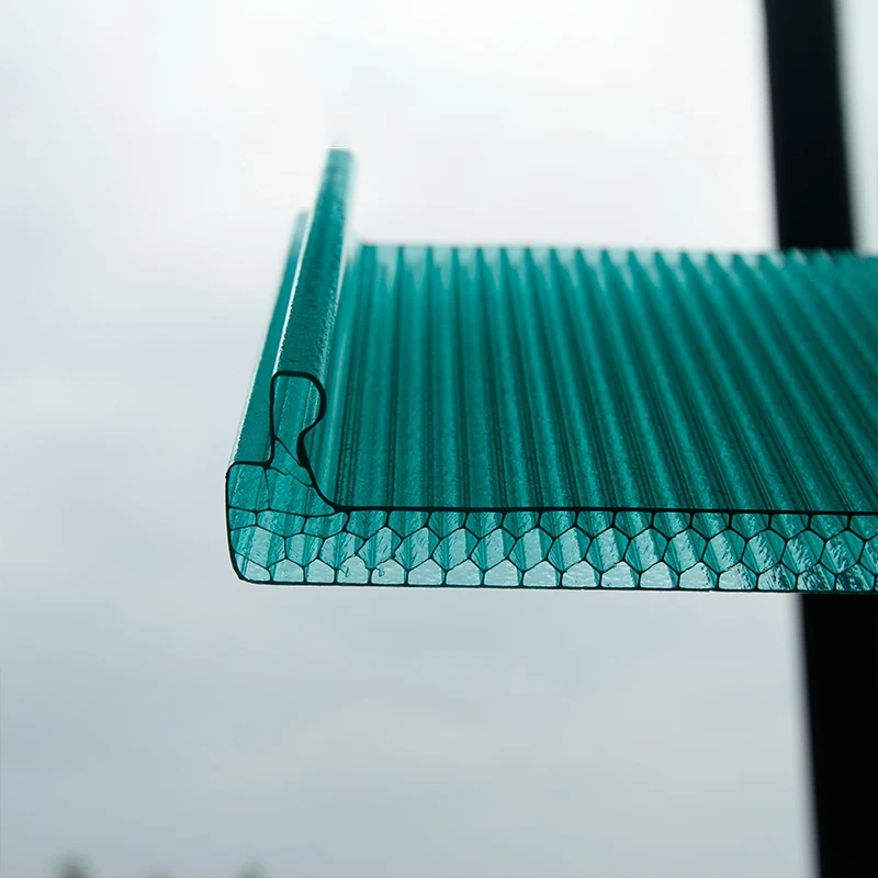 High concentration cells 12mm u-shaped lock polycarbonate plastic sheet for Glazing Finishing