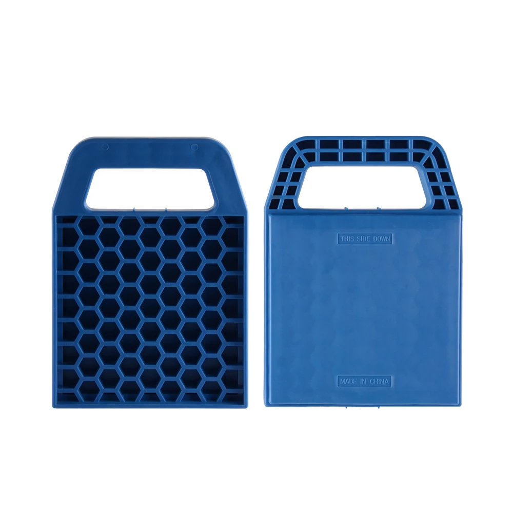 4 Pack Blue RV Stabilizer Jack Pad, Caravan Accessories RV Leveling Blocks for Trailer Vehicle Auto Car Wheel/Tires