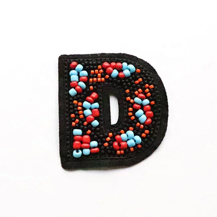 Custom Garment Clothes Accessories Beaded Applique Beaded Patches with Rhinestone Sew on Cloth