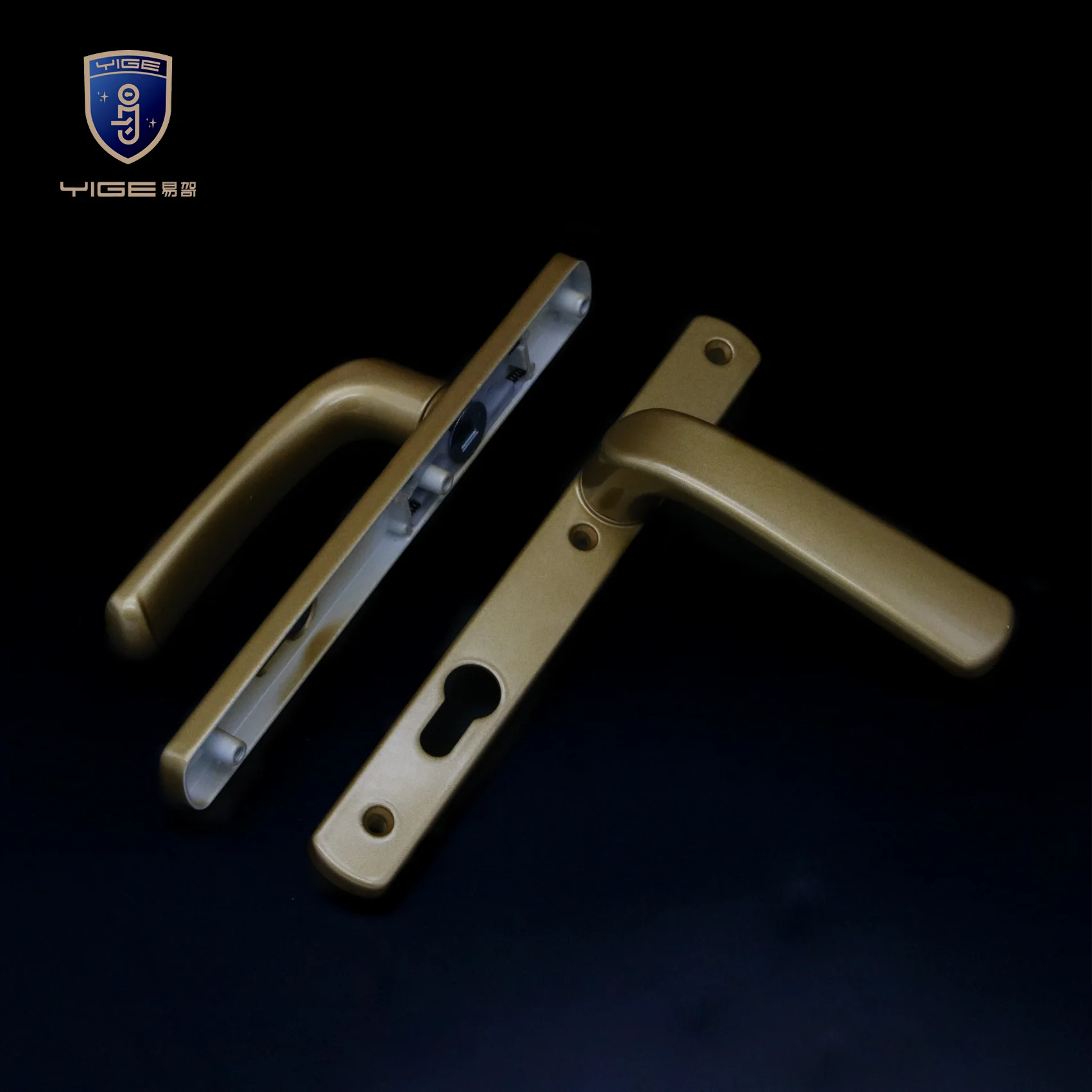Aluminium Golden window door handle for wholesale